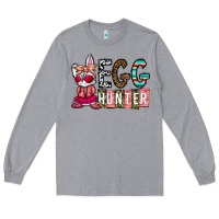 Heather Grey Egg Hunter Long Sleeve Tee - CowhideDigitalArt
