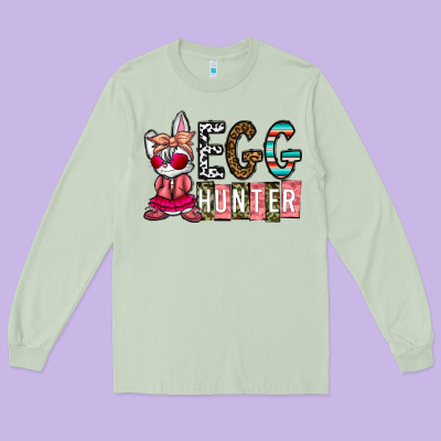 Egg Hunter Long Sleeve Tee Designed By Cowhidedigitalart