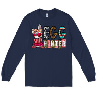 Navy Egg Hunter Long Sleeve Tee - CowhideDigitalArt