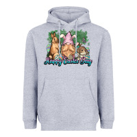 Gnome Bunny Happy Eater Day Heavyweight Hoodie | Teevron