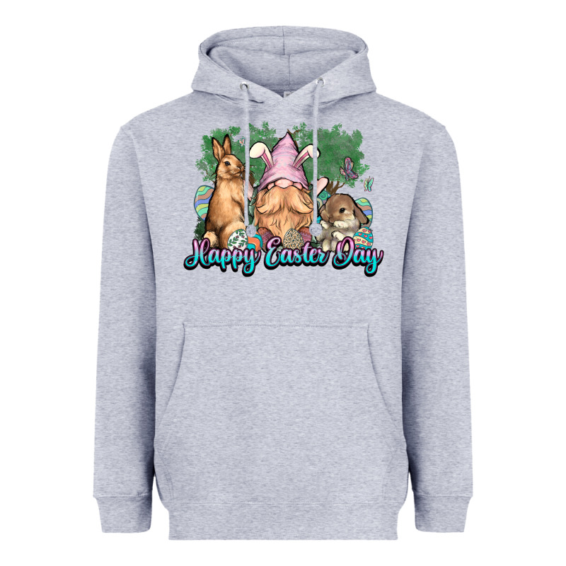 Gnome Bunny Happy Eater Day Heavyweight Hoodie by NancyCooperArtShop | Teevron