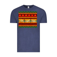 Vintage Denim thunderbird bullskull Aztec pattern Vintage Tee - BarkalooDesign