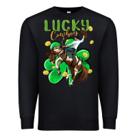 Black lucky cowboy Premium Sweatshirt - MaliasSmallBusiness