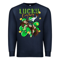 Navy lucky cowboy Premium Sweatshirt - MaliasSmallBusiness