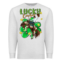 Oatmeal Heather lucky cowboy Premium Sweatshirt - MaliasSmallBusiness