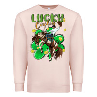 Pale Pink lucky cowboy Premium Sweatshirt - MaliasSmallBusiness