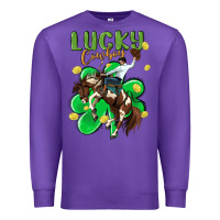 Purple lucky cowboy Premium Sweatshirt - MaliasSmallBusiness