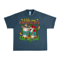 Midnight Navy I Like My Coffee Black Like My Soul Urban Heavy Tee - texasbilliewilder