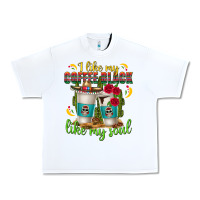 White I Like My Coffee Black Like My Soul Urban Heavy Tee - texasbilliewilder
