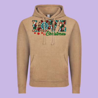 Vintage Hoodie Christmas Love Windmill