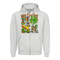 Dove Grey one lucky mama Zipper Hoodie - AdoDesignShop