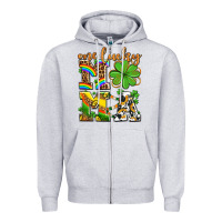 Heather Grey one lucky mama Zipper Hoodie - AdoDesignShop