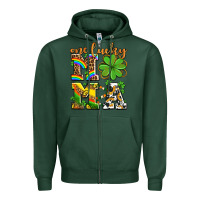 Sports Green one lucky mama Zipper Hoodie - AdoDesignShop