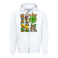 White one lucky mama Zipper Hoodie - AdoDesignShop