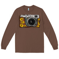 Chestnut sunflower leopard vintage camera Long Sleeve Tee - FaDigitalArtStudio