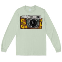 Matcha sunflower leopard vintage camera Long Sleeve Tee - FaDigitalArtStudio