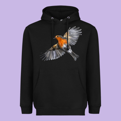 Flying American Robin Heavyweight Hoodie Designed By Lillyallendesigns