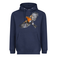Navy Flying American Robin Heavyweight Hoodie - LillyAllenDesigns