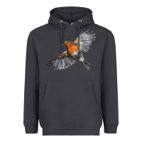 Smoke Flying American Robin Heavyweight Hoodie - LillyAllenDesigns