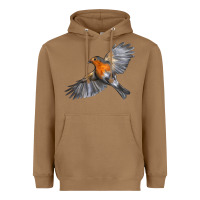 Toasted Coconut Flying American Robin Heavyweight Hoodie - LillyAllenDesigns