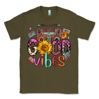 Army Green good vibes cassette boombox Classic Tee - FaDigitalArtStudio