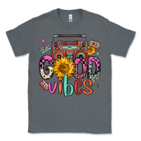 Charcoal Heather good vibes cassette boombox Classic Tee - FaDigitalArtStudio