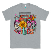 Heather Grey good vibes cassette boombox Classic Tee - FaDigitalArtStudio