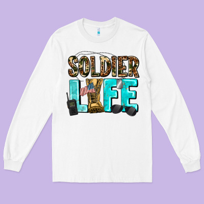 Soldier  Life Long Sleeve Tee Designed By Adodesignshop