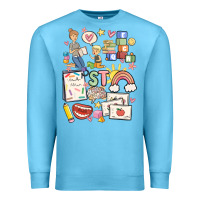 Ocean Blue can't talk right now doing speech therapy stuff Premium Sweatshirt - MaliasSmallBusiness