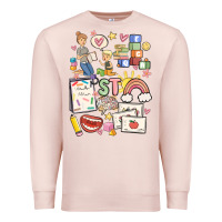 Pale Pink can't talk right now doing speech therapy stuff Premium Sweatshirt - MaliasSmallBusiness