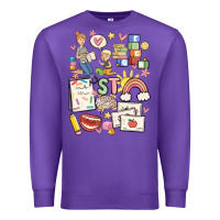 Purple can't talk right now doing speech therapy stuff Premium Sweatshirt - MaliasSmallBusiness