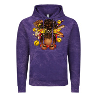 Cloud Purple softball afro messy bun Vintage Hoodie - texasbilliewilder