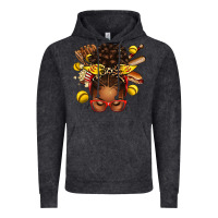 Vintage Black softball afro messy bun Vintage Hoodie - texasbilliewilder