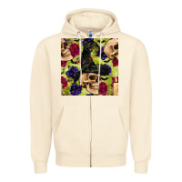 Sandshell halloween witch skull seamless pattern Zipper Hoodie - BundleAndBundleShop