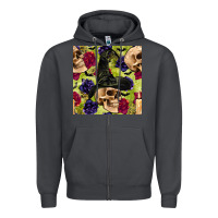 Smoke halloween witch skull seamless pattern Zipper Hoodie - BundleAndBundleShop