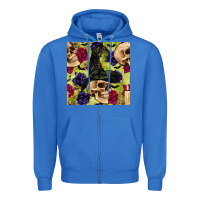 True Royal halloween witch skull seamless pattern Zipper Hoodie - BundleAndBundleShop