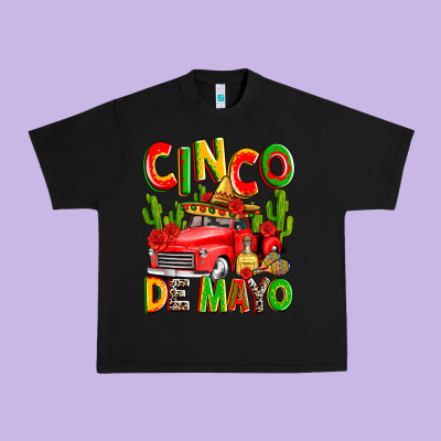 Cinco De Mayo Truck Urban Heavy Tee Designed By Zillion Design Studio