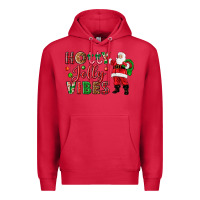Cardinal Holly Jolly vibes Christmas with Santa Premium Hoodie - NancyCooperArtShop