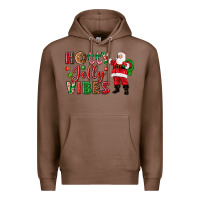 Chestnut Holly Jolly vibes Christmas with Santa Premium Hoodie - NancyCooperArtShop