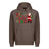 Coffee Holly Jolly vibes Christmas with Santa Premium Hoodie - NancyCooperArtShop