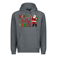 Rock Holly Jolly vibes Christmas with Santa Premium Hoodie - NancyCooperArtShop