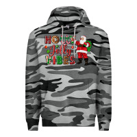 Slate Camo Holly Jolly vibes Christmas with Santa Premium Hoodie - NancyCooperArtShop