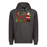 Smoke Holly Jolly vibes Christmas with Santa Premium Hoodie - NancyCooperArtShop