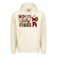 Tofu Holly Jolly vibes Christmas with Santa Premium Hoodie - NancyCooperArtShop