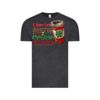 Vintage Black i run on coffee and christmas cheer Vintage Tee - RanaPortraitStore