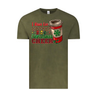 Vintage Olive i run on coffee and christmas cheer Vintage Tee - RanaPortraitStore