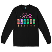 Black hello summer Long Sleeve Tee - CowhideDigitalArt