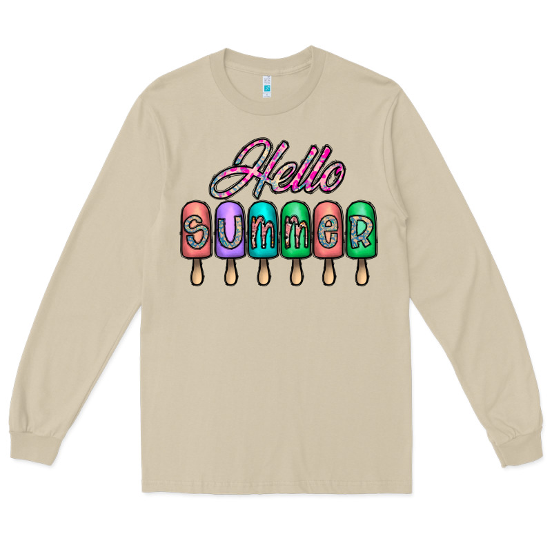 Hello Summer Long Sleeve Tee by CowhideDigitalArt | Teevron
