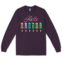 Plum hello summer Long Sleeve Tee - CowhideDigitalArt