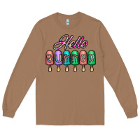 Toasted Coconut hello summer Long Sleeve Tee - CowhideDigitalArt